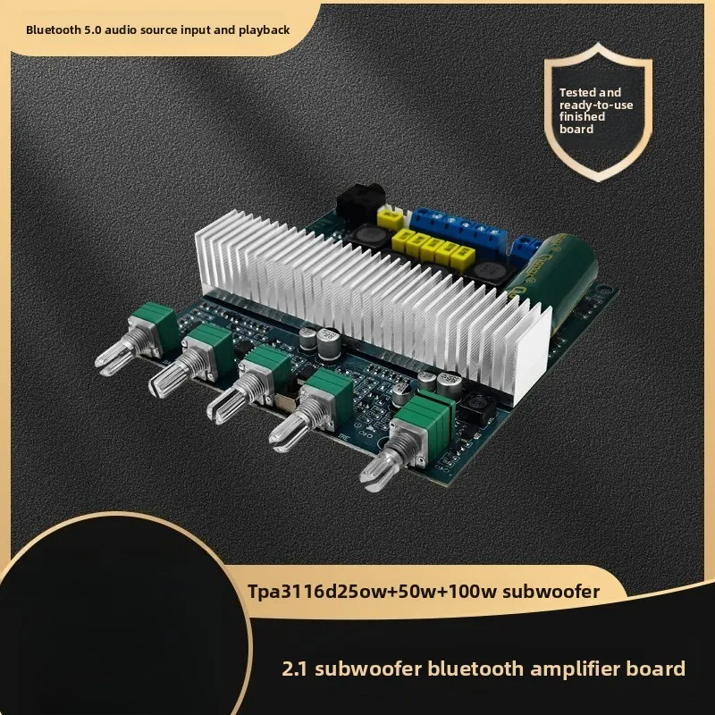 TPA3116 Bluetooth 5.0 High Power 2.1 Super Heavy Subwoofer Digital Power Amplifier Board 12-24V Finished Board