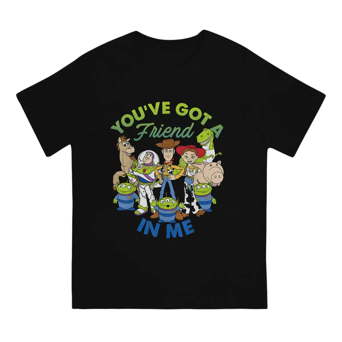 Disney Toy Story Alien Creative TShirt for Men Pixarss Toyss Story Cartoon Group Round Neck Basic T Shirt Hip Hop Clothes Tops