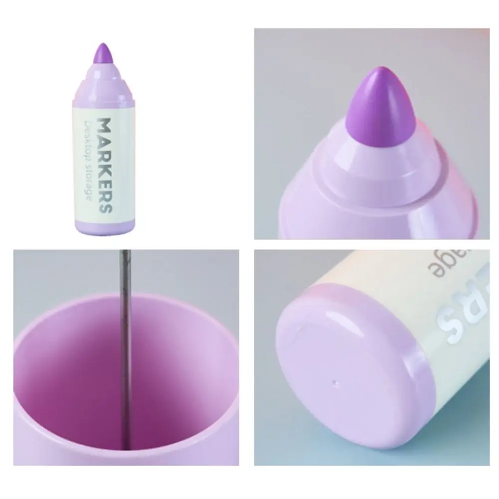 Multifunction Marker Pen Shape Pen Holder Detachable Colorful Pencil Pot Plastic Stationery Storage Organizer For Kids