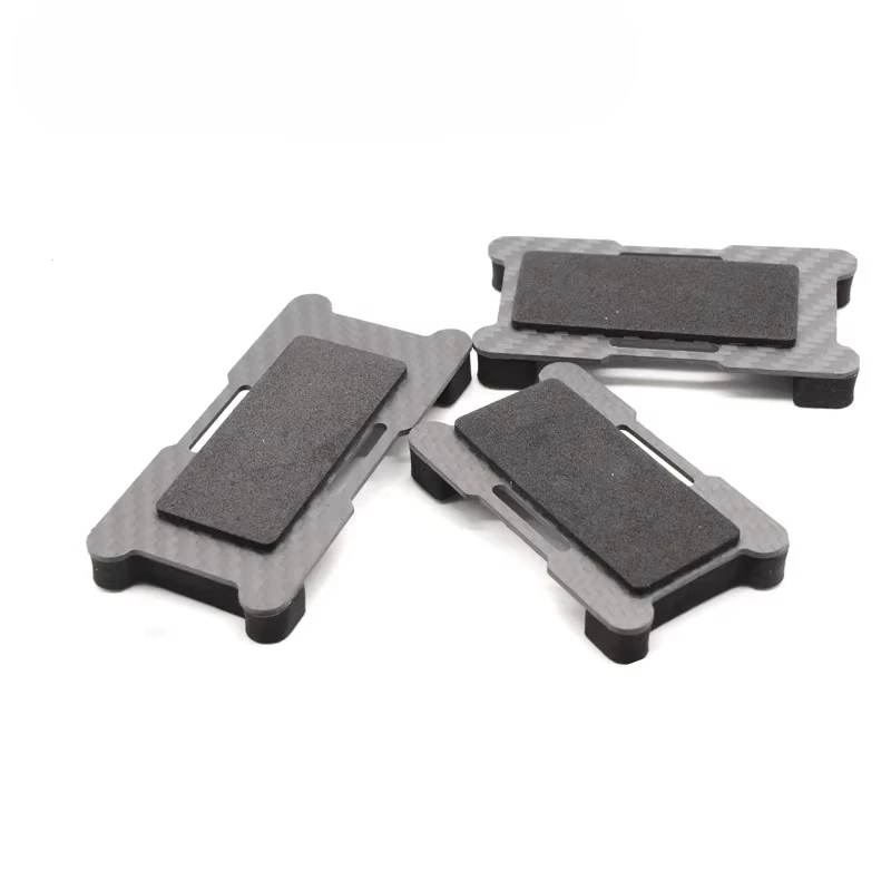 Carbon Fiber Battery Protection Plate for Bottom‑Load Quad Frame, EVA Shock‑Absorbing Mat, 45x75mm /45x85mm /45x95mm