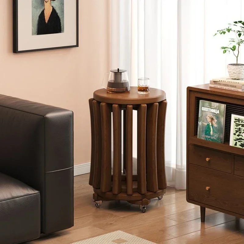 Solid Wood Stool Creative Stackable Combination Footstool Home Living Room Leisure Bench Storage Round Stools Porch Shoe Benches