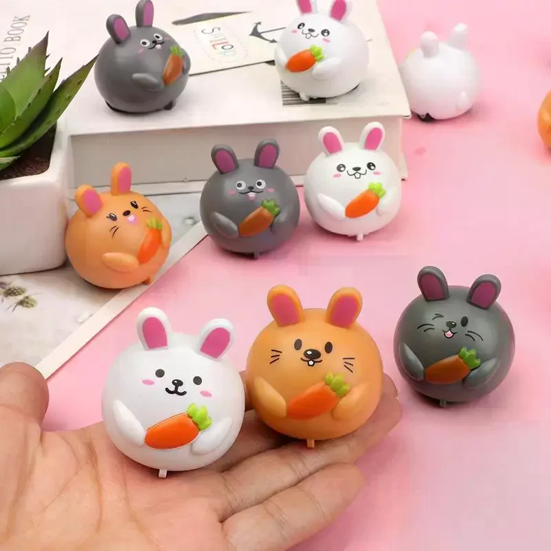 5Pc Cute Carrot Rabbit Pull Back Cars Toys for Kids: Birthday Baby Shower Party Favors Easter Pinata Fillers