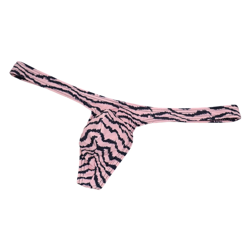 Men For Zebra Stripe LowRise Thong Underwear Bulge Pouch Elastic Exotic G-string Bulge Pouch Seamless Jockstrap Porn Lingerie