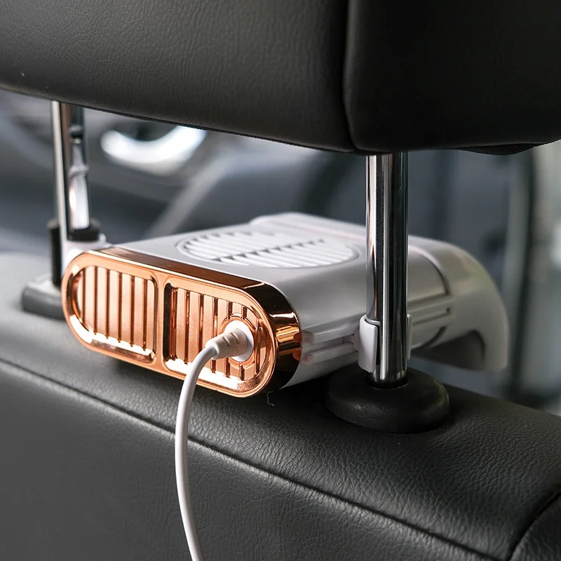 OEM المصنع الأصلي 5 فولت USB مقعد السيارة مروحة البلاستيك الداخلية تبريد مبرد الهواء مع CE OEM ODM مسند الظهر برودة مروحة السيارة