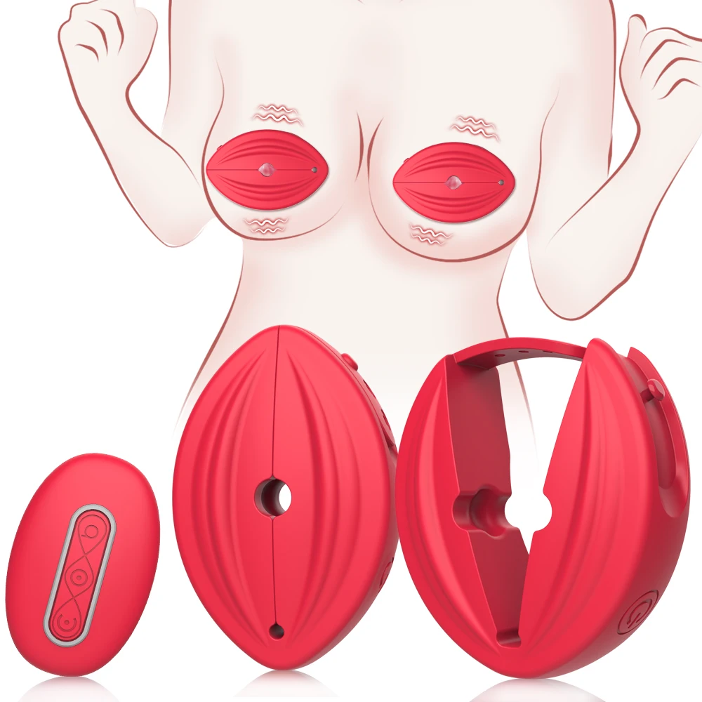 

Nipple Clamp Vibrator Wireless Remote Nipple Toys Adjustable Female Invisible Wearable Breast Stimulator Adult Sex Toy for Women