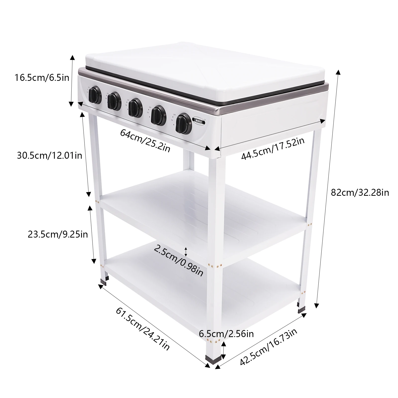 Cuisinière à gaz portable en aluminium émaillé à 5 brûleurs, avec bouton de commande réglable indépendant pour chaque brûleur, structure de dissipation de chaleur scientifique, flamme stable, pour barbecue en extérieur, pique-nique, survie d'urgence, camping, équipement de cuisson en plein air