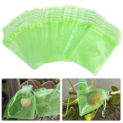 20PCS Vegetable Grapes Fruit Grow Bags Fruit Protection Bags Garden Anti-Bird Netting Mesh Bag Strawberry Bags Garden Tools