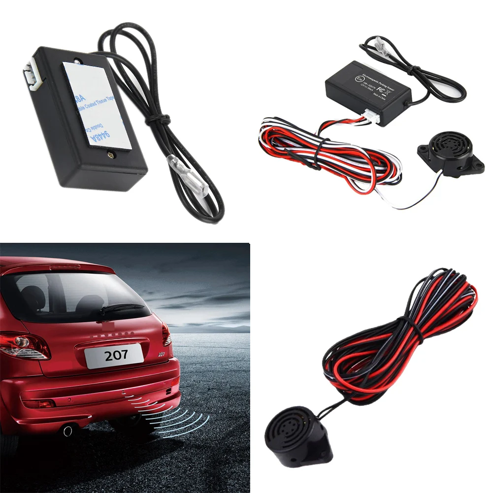 Car Parking Sensor Kit Electromagnetic Auto Reversing Reverse Backup Radar with Buzzer Alarm No Drill No Hole Car Detector,1 Set
