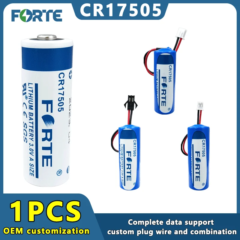 

Forte CR17505 3V Lithium Manganese Battery For Intelligent Water Meter GPS Positioner Automation Industrial Control Programmer