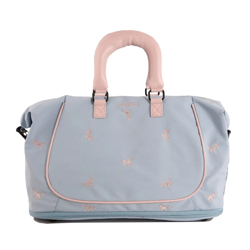Cute Women's Gym Bag, Expandable, Large-Capacity Travel Bag with Separate Compartments for Dry and Wet Items