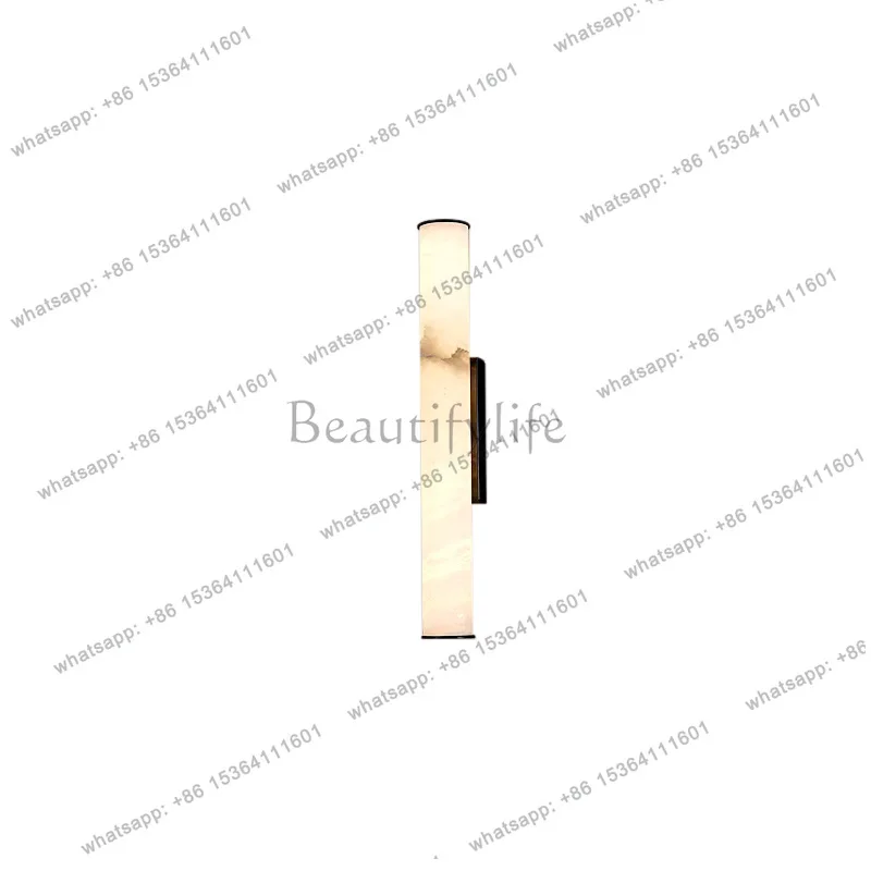 Cross-border all-copper marble simple modern light luxury snowflake stone staircase long strip luminous object