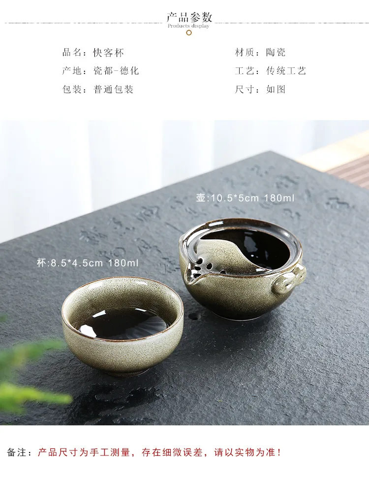 wholesale porcelain tea set 1 pot 1 cup,high quality beautiful and elegant Gaiwan teapot and cups easily travel kettl