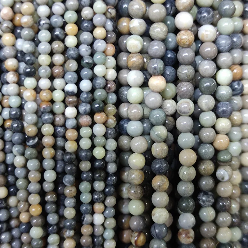 MANKUU Jewelry Making Ornament Accessory Natural Black Spinel Obsidian Alabaster Picasso 2/3mm Beads DIY Necklace Bracelet
