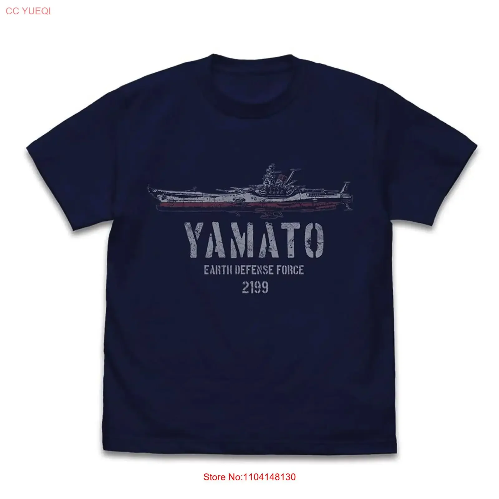 COSPA Space Battleship Yamato T shirt Navy Large vintage Washed Soft Versatile graphic fashion designer clothes Casual