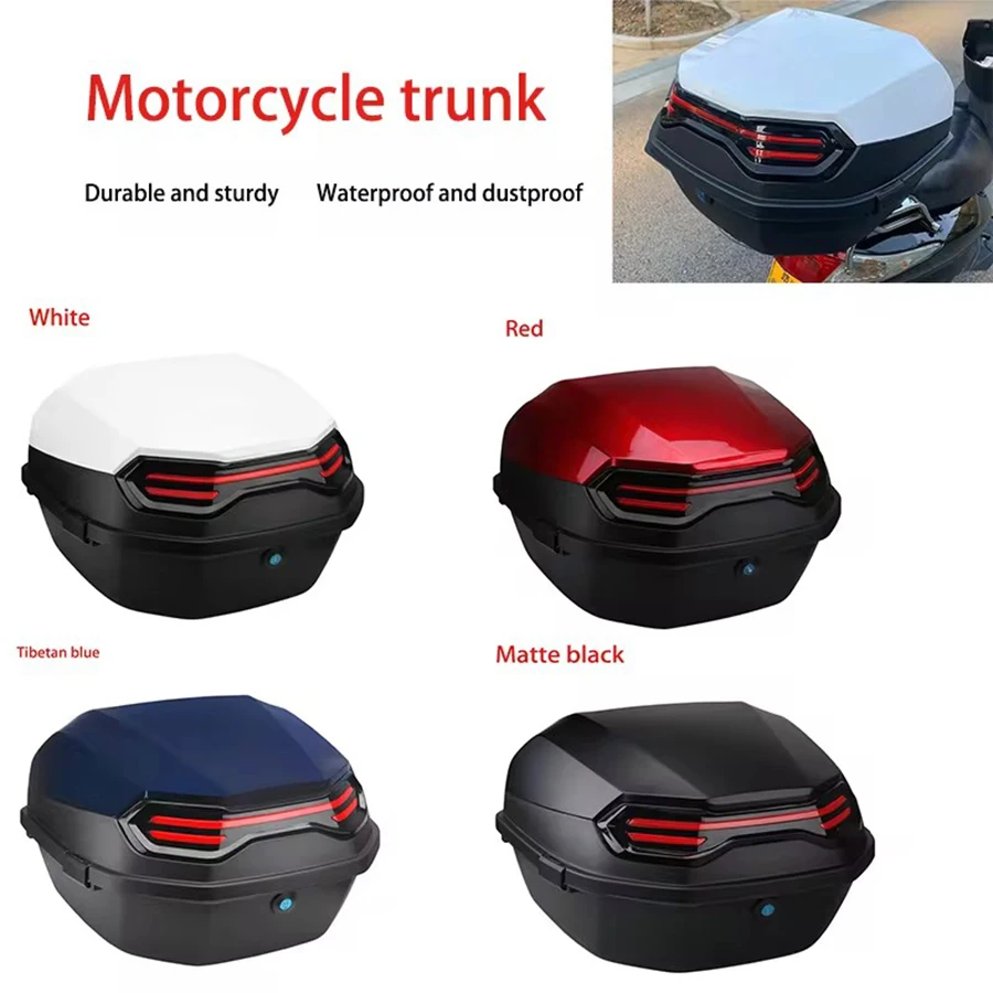 

Motorcycle Trunk Universal Mounting Case Carrier Lockable Top Luggage Storage Tail Box For Electric Bike Motorcycle Motorbike