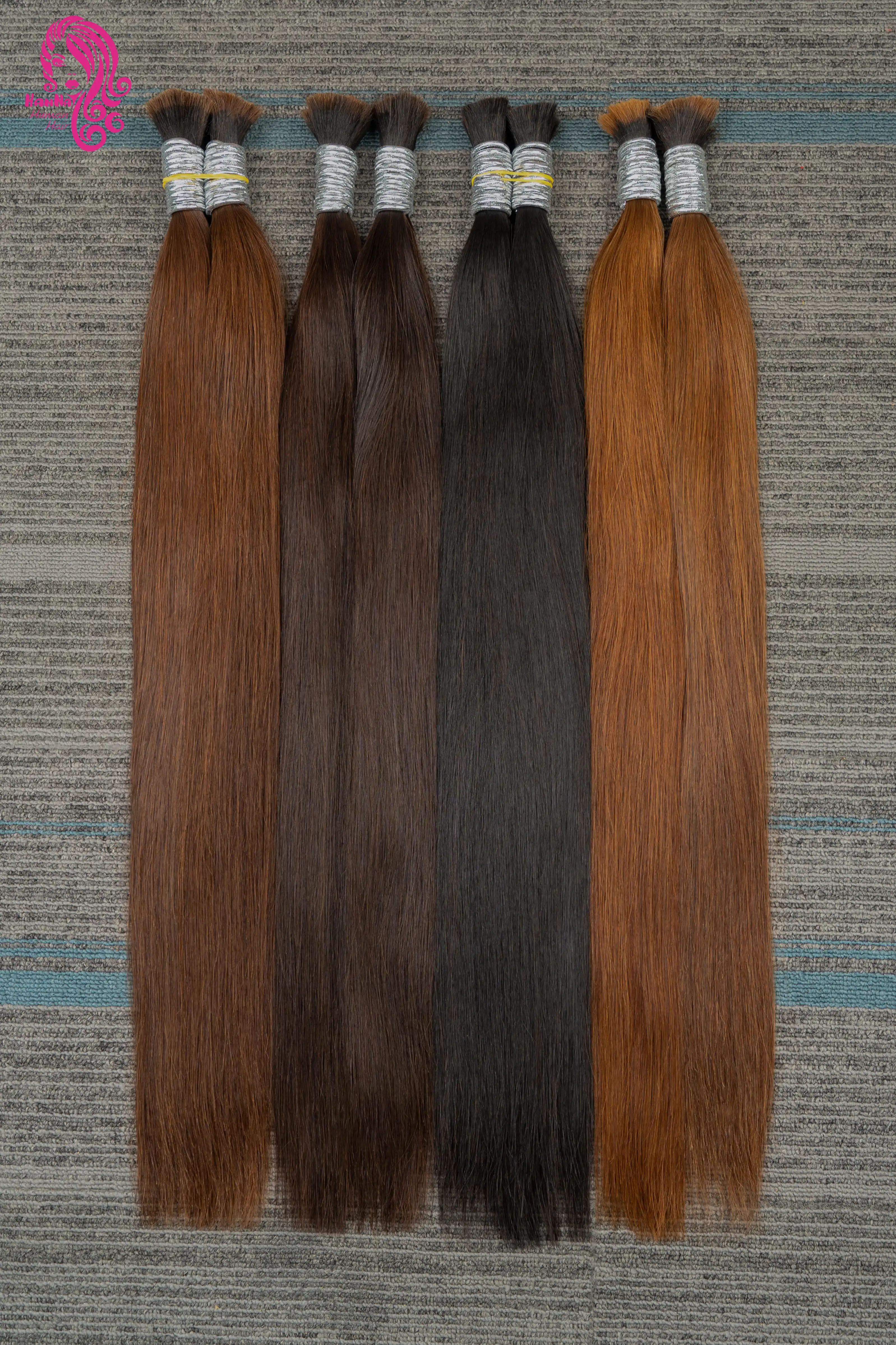 Double Drawn Vietnamese Original Virgin Human Hair Premium Quality Full Cuticle Super Straight Hair Bulk No Weft 100%