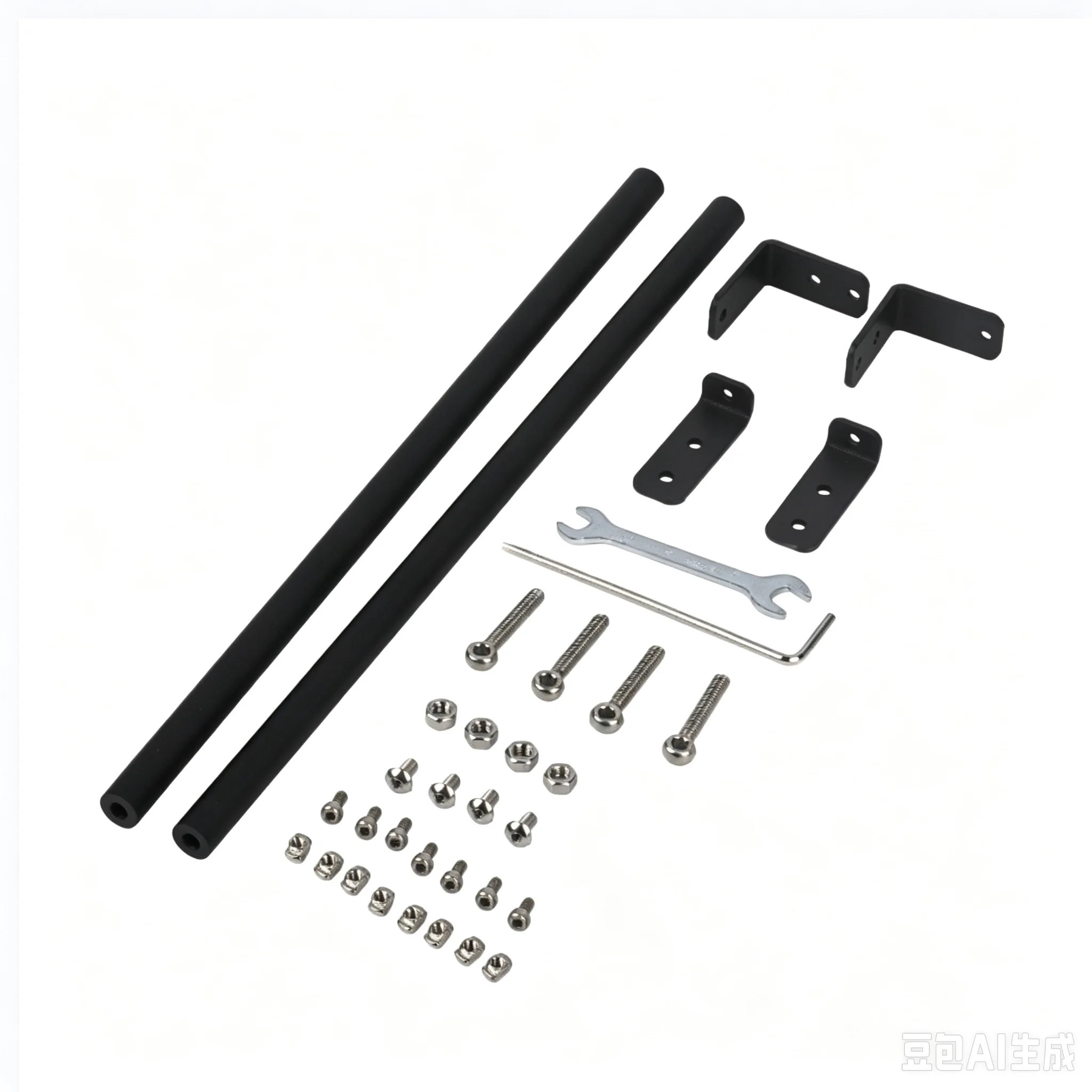 3D Printer Parts Gantry Brace Pull Rod Kit, 365mm Aluminum Bar Fixing Bracket for Ender3 / S / Pro / V2