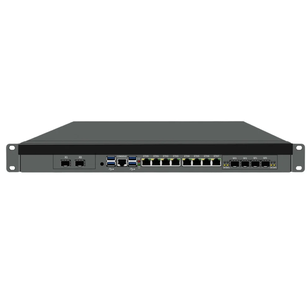 

CAIXUNIPC 1U Rack Mounted Industrial Desktop Computer 8*LAN 2.5G 6*SFP 10G Intel C612 Chipset Xeon LGA2011-3 Server Firewall PC