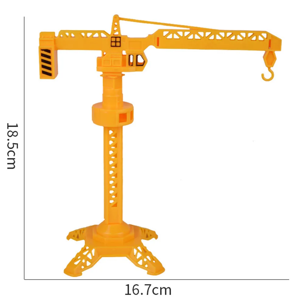 3Pcs Construction Cranes Plastic Slewing Crane Rotate Set for Kids Children Truck Themed Party Gifts Cranes Model