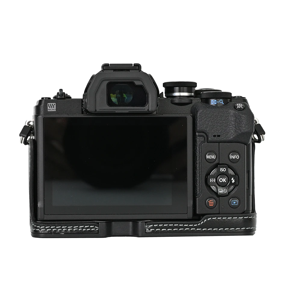 올림푸스 OMD EM10 마크 IV 카메라용 하프 커버 케이스 쉘, EM10IV PU 베이스 백