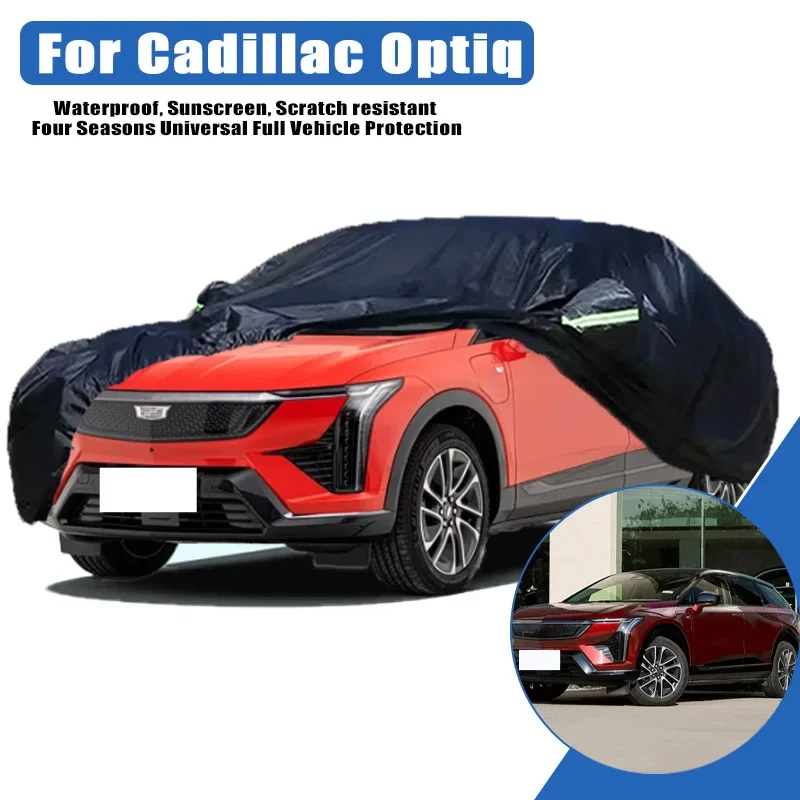 

For Cadillac Optiq Outdoor Protection Full Car Cover Snow Cover Sunshade Waterproof Dustproof Exterior Car Accessories