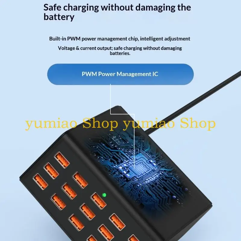 587B 100W High Output 15Port USB Chargers Design Universal Worldwide Plugs for Global