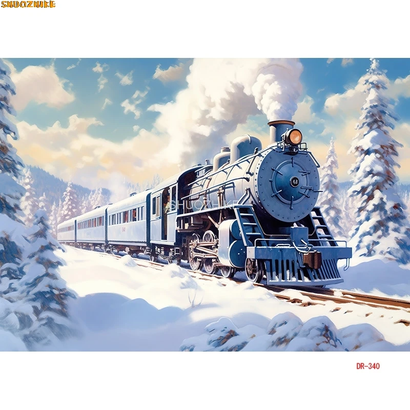 

SHUOZHIKE Christmas Day Fireplace Photography Backdrops Prop Window Living Room Interior Village House Theme Background DR-11