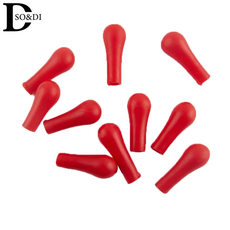 10Pcs Dropper Red Rubber Bulb Head Dropping Bottle Insert Pipette Lab Supplies