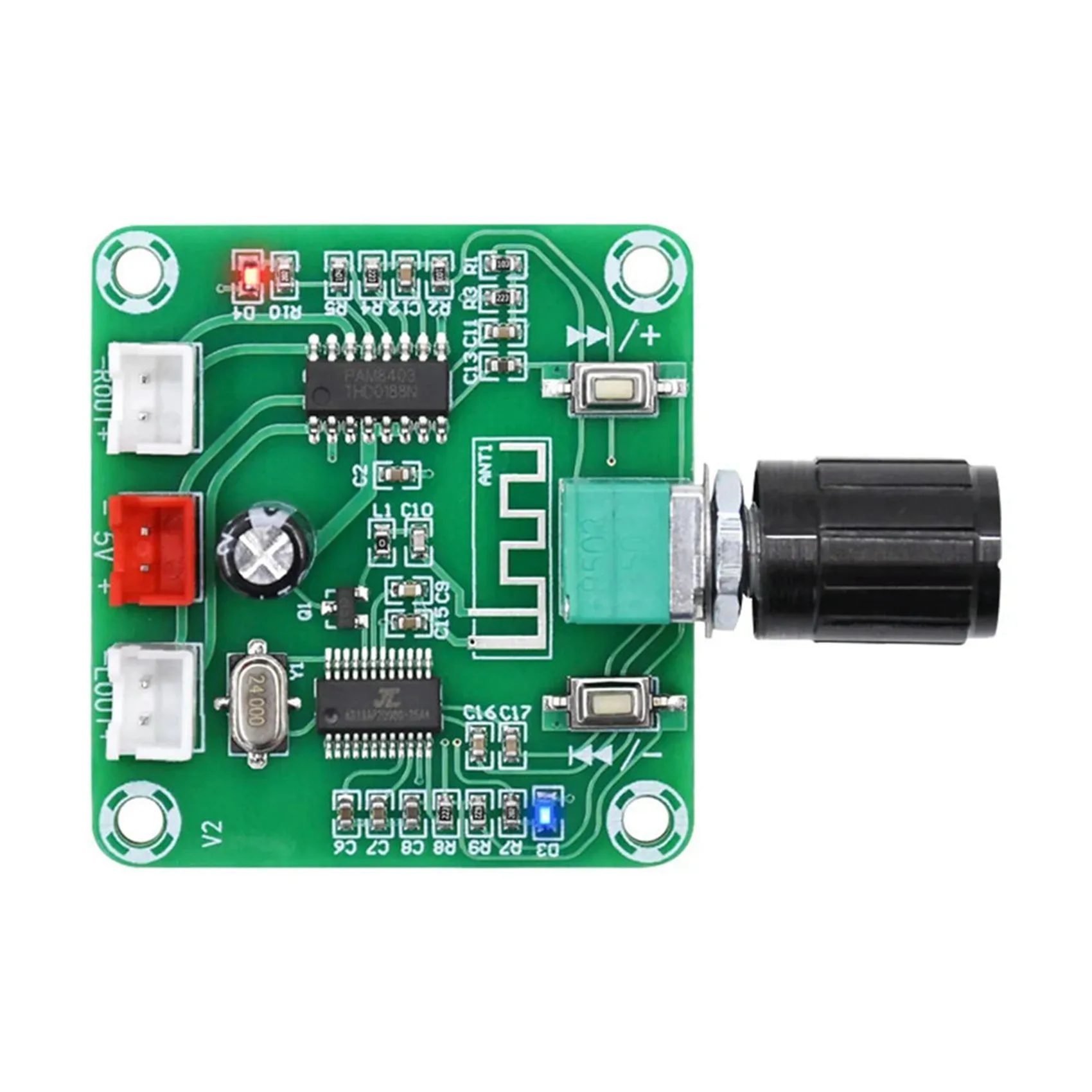 PHILE-2X Digital PAM8403 Small Power 5W Amplifier Board 2 Channel Bluetooth 5.0 DIY Home Sound Speaker Amp Module