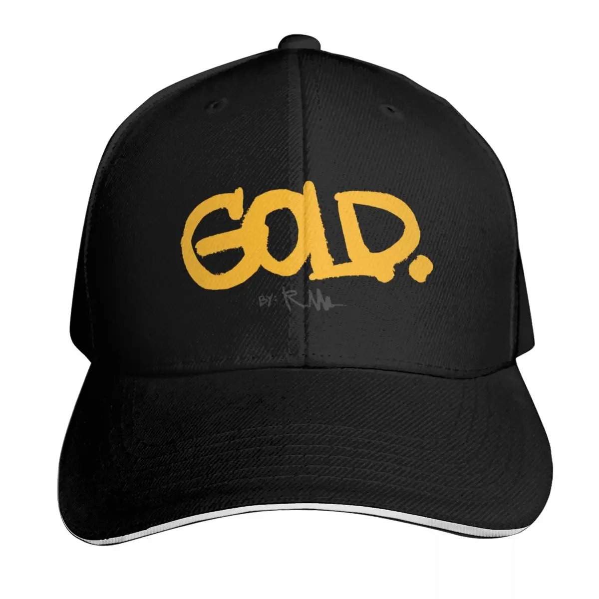

GOLD Sketch Pattern Baseball Cap dad hat Wild Ball Hat Hood tea Hat Women's 2025 Men's
