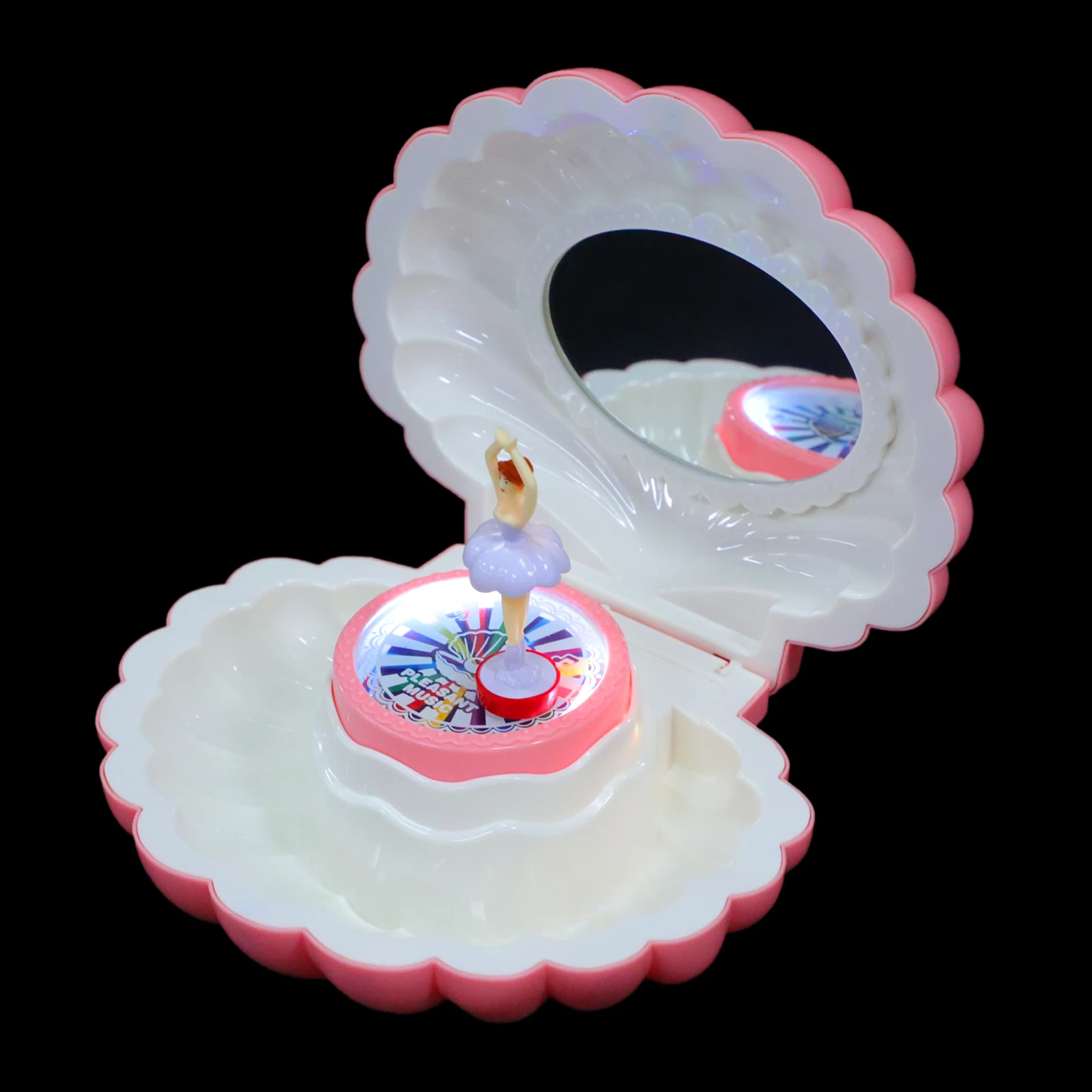 

Musical Box Jewelry Case Clear Details Rotating Decor Mini Storage Boxes Bookshelf Gift Earrings Cases Beautiful Melody