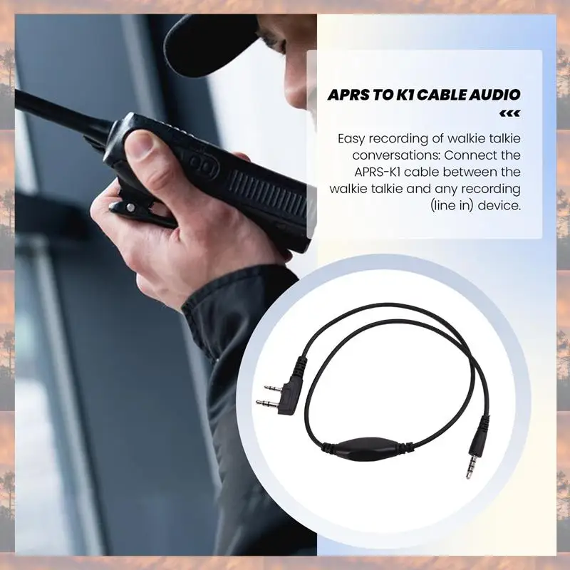 Cable de N75R-2X APRS a K1, línea de interfaz de Audio, Cable de conexión de Walkie Talkie para Aprspro Aprsdroid