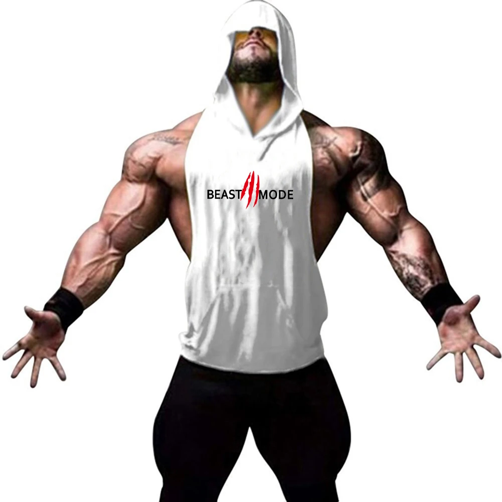 Fitness clothing print sleeveless shirt mens gym stringer tank top bodybuilding tanktop men sportwear undershirt fashion vest