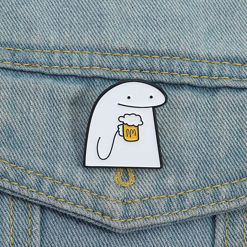 شخصية بحيرة بايكال المينا دبوس لطيف شبح شارة حقيبة الظهر الملابس بروش الكرتون اكسسوارات مجوهرات هدايا للأصدقاء #3