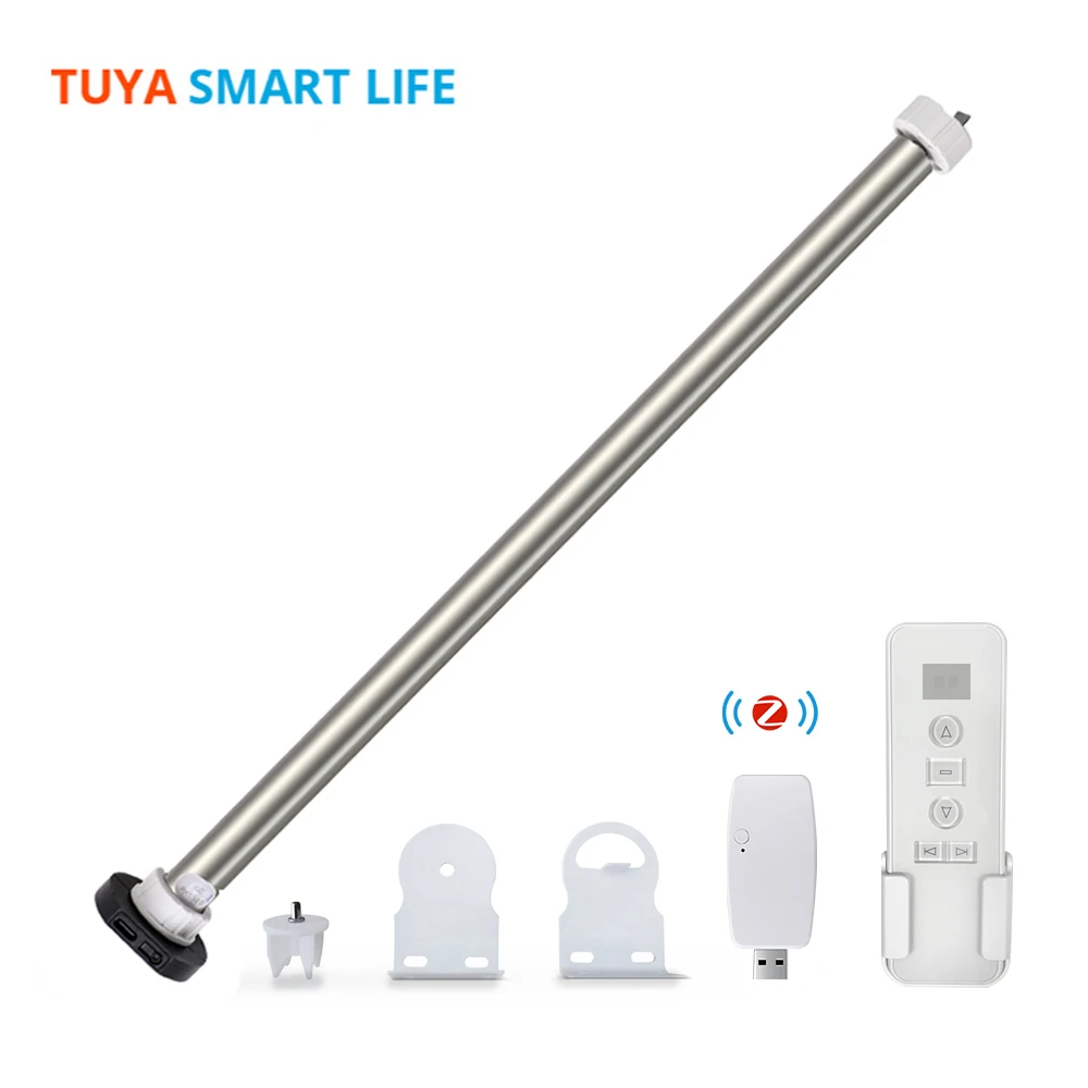 

Tuya Zigbee Roller Shade Motor for 17mm 25mm Tube Smart Life Built-in Battery Blinds Shade Engine Alexa Google Home Control