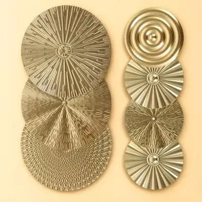 

Bedroom Decor Big Circle Wall Gold Home Decoration Plate for Circular Decorative Hanging