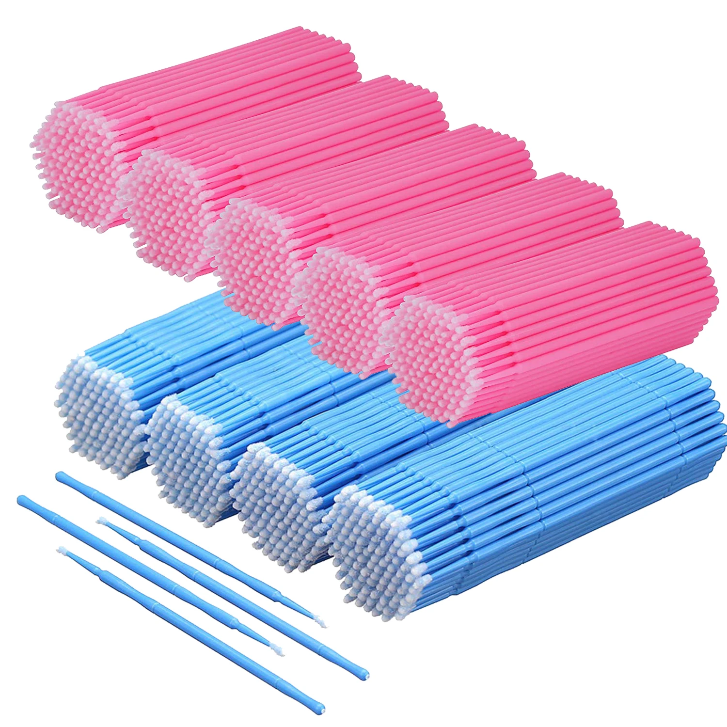 100pcs/lot Dental Micro Brush Disposable Eyelash Extension Applicators Mascara Brush Individual Eyelash for Women Makeup Tools