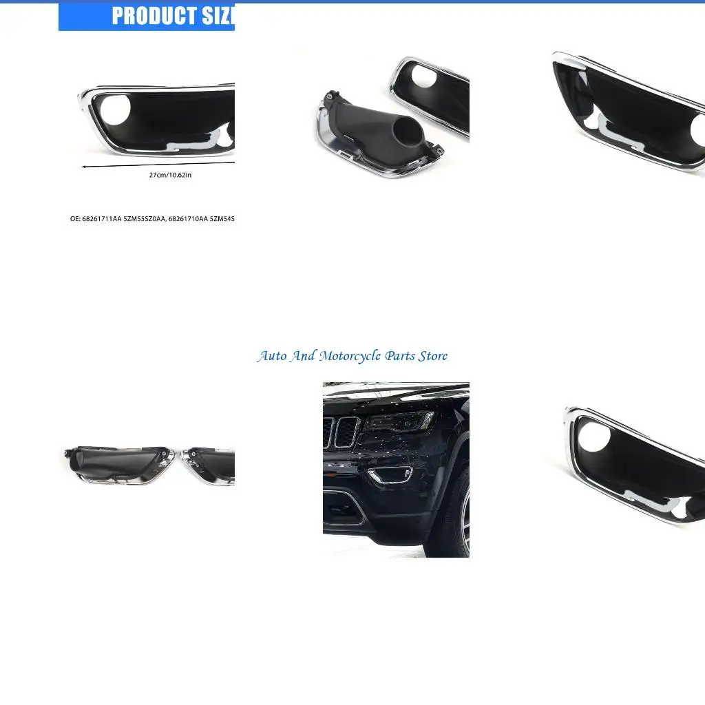 

P9FD Automotive Accessories for 2016-2020 Fog Light Lamp Bezel Replace 68261711AA 5ZM55SZ0AA Fog Lamp Bezel