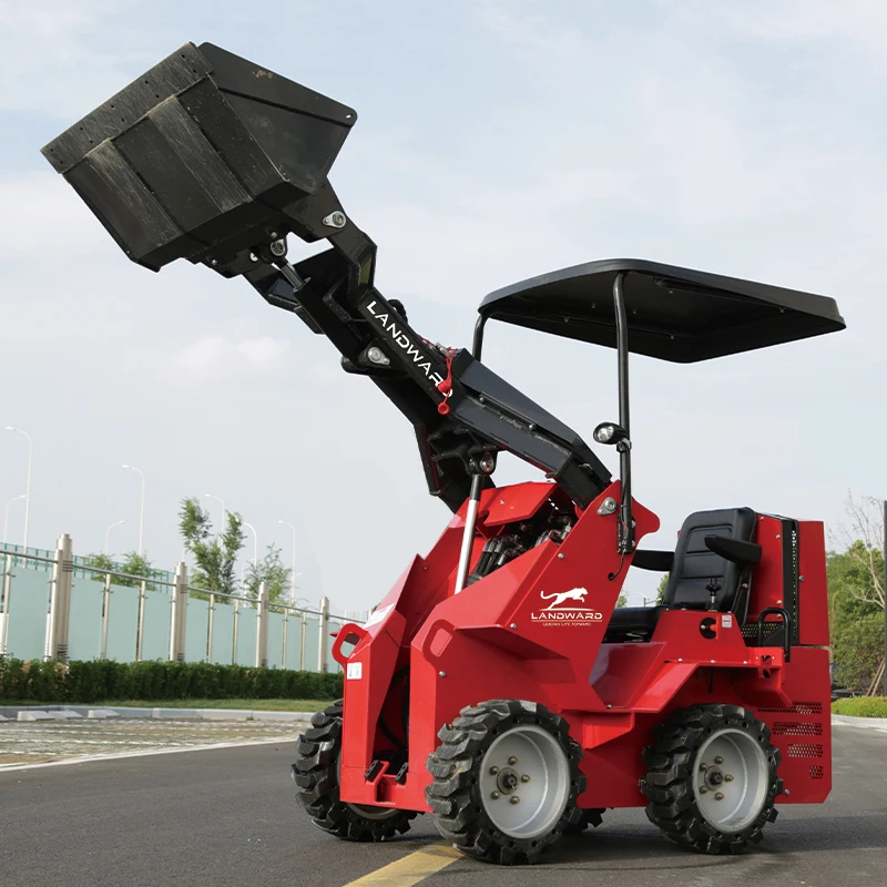 Europe S490R Ride-On Wheel/Track Skid Steer Loader 24HP Max Load 350kg Mini Loader 920kg Farm Mini Skid Steer Loader Customized