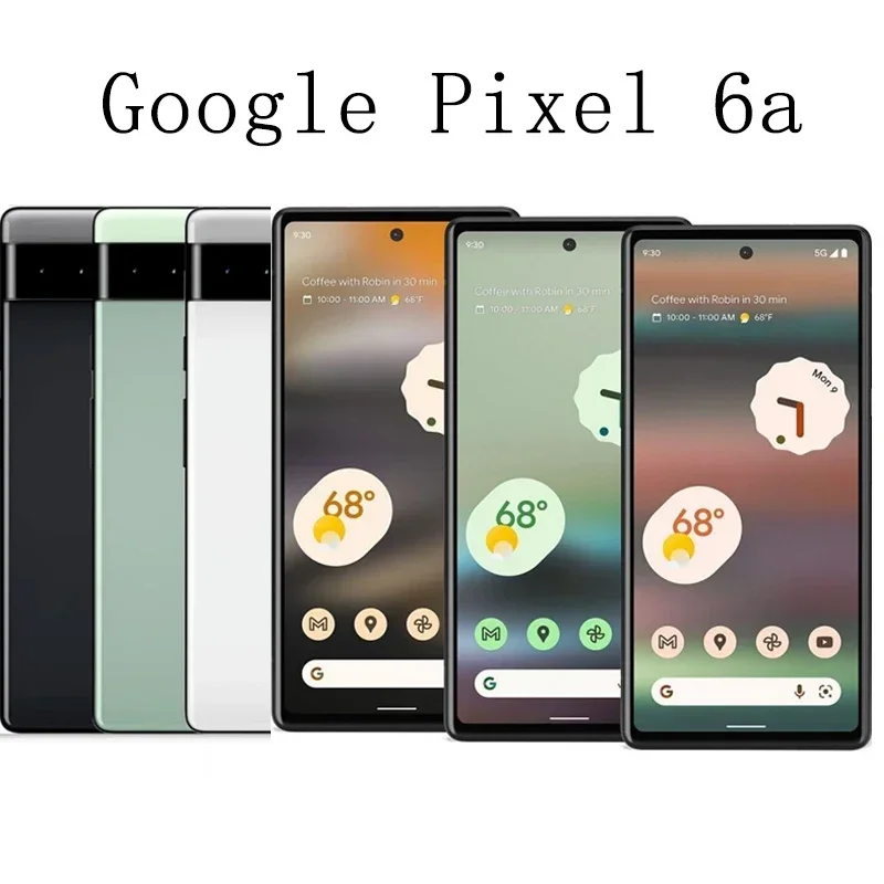 Google-teléfono móvil Pixel 6a Original desbloqueado, 5G, 6,1 pulgadas, 6GB + 128GB ROM, NFC, Tensor de Google, eSIM, ocho núcleos, Android, 6a