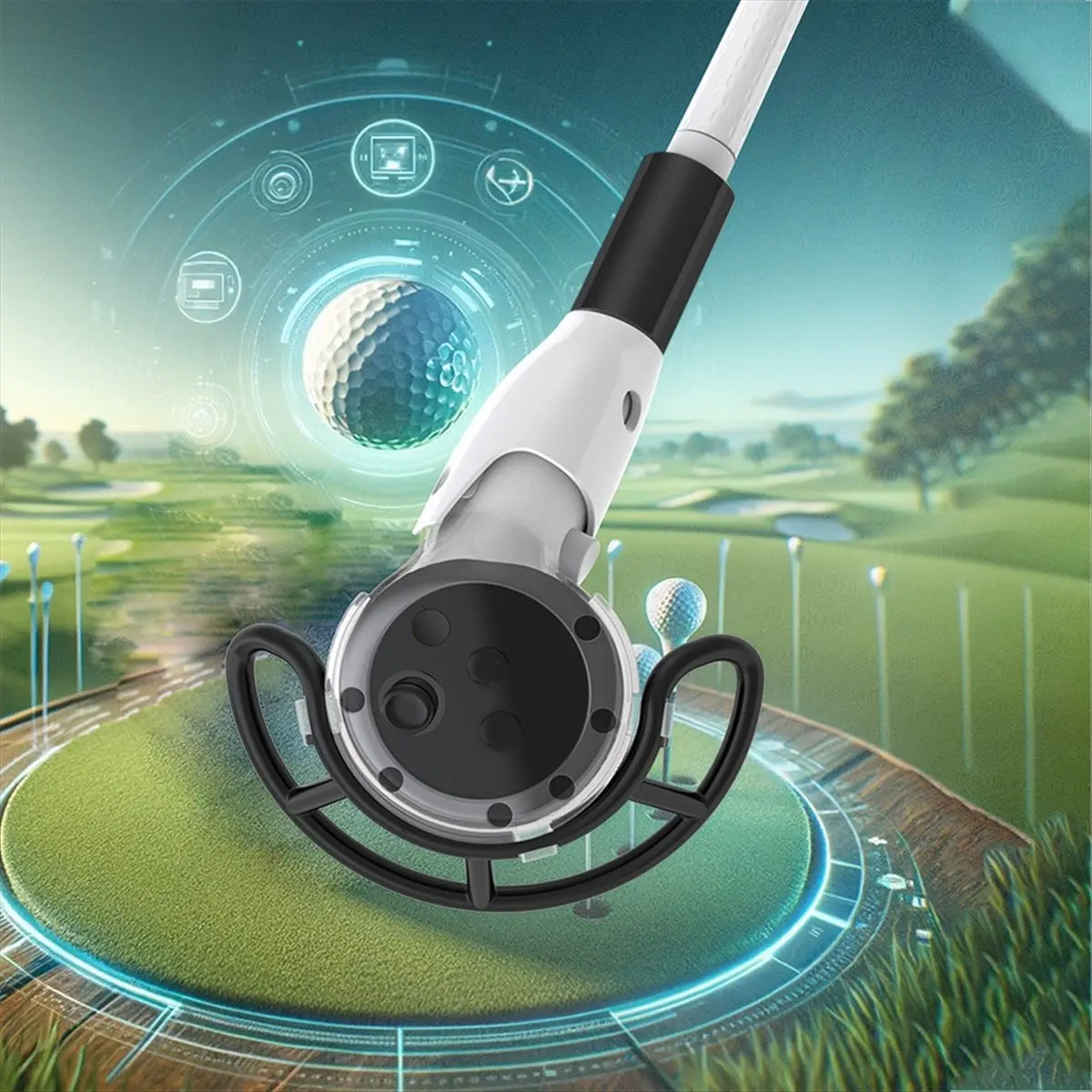 HAPPYDAY~ Golf Club Attachment for 3 VR Controller Anti-Collision Handle Holder Tennis Baseball Kayak Game Accessories