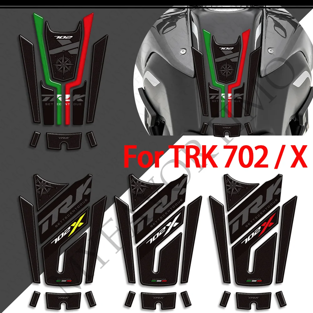 For Benelli TRK 702 X 702X 2023 2024 Motorcycle Protector Tank Pad Side Grips Gas Fuel Oil Kit Knee Stickers Decals Adventure