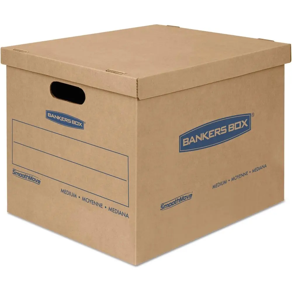 

20-Count Small Classic Moving Boxes with Reinforced Handles, Easy Assembly, Cardboard, 15x12x10 Inches