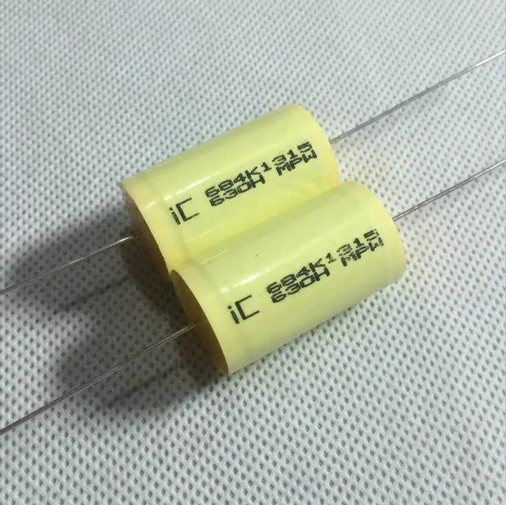Non-inductive for IC 0.68UF 630V DC HiFi Axial Coupling Non-Polar Capacitor  20pcs