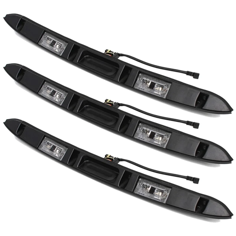 

3Pcs Car Trunk Grip License Plate Light Trim Assembly for BMW E46 325I 323I 328I 51137171699