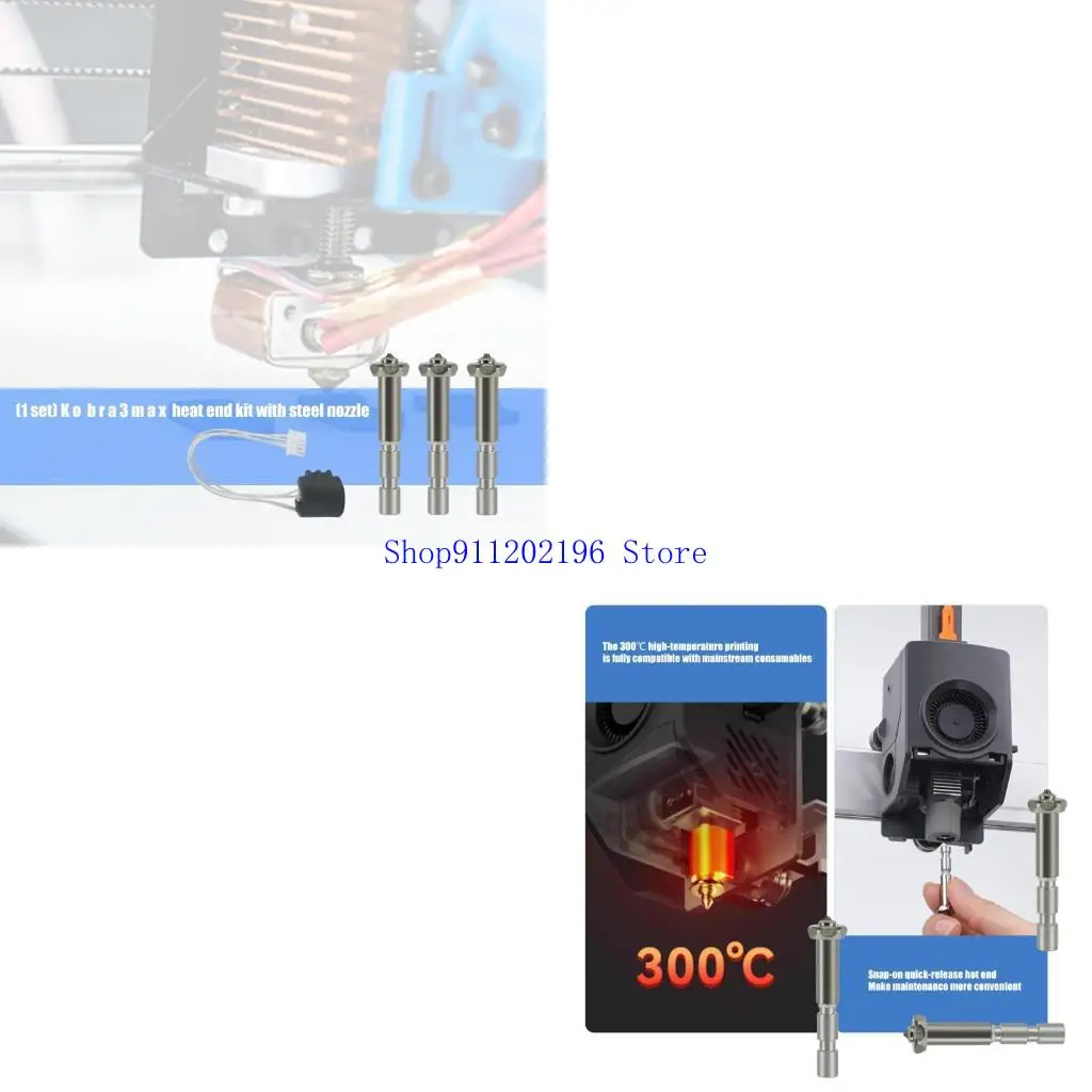 

P82A High Temperatures Printer Hotend Assembly Steel Nozzle Easy Installation