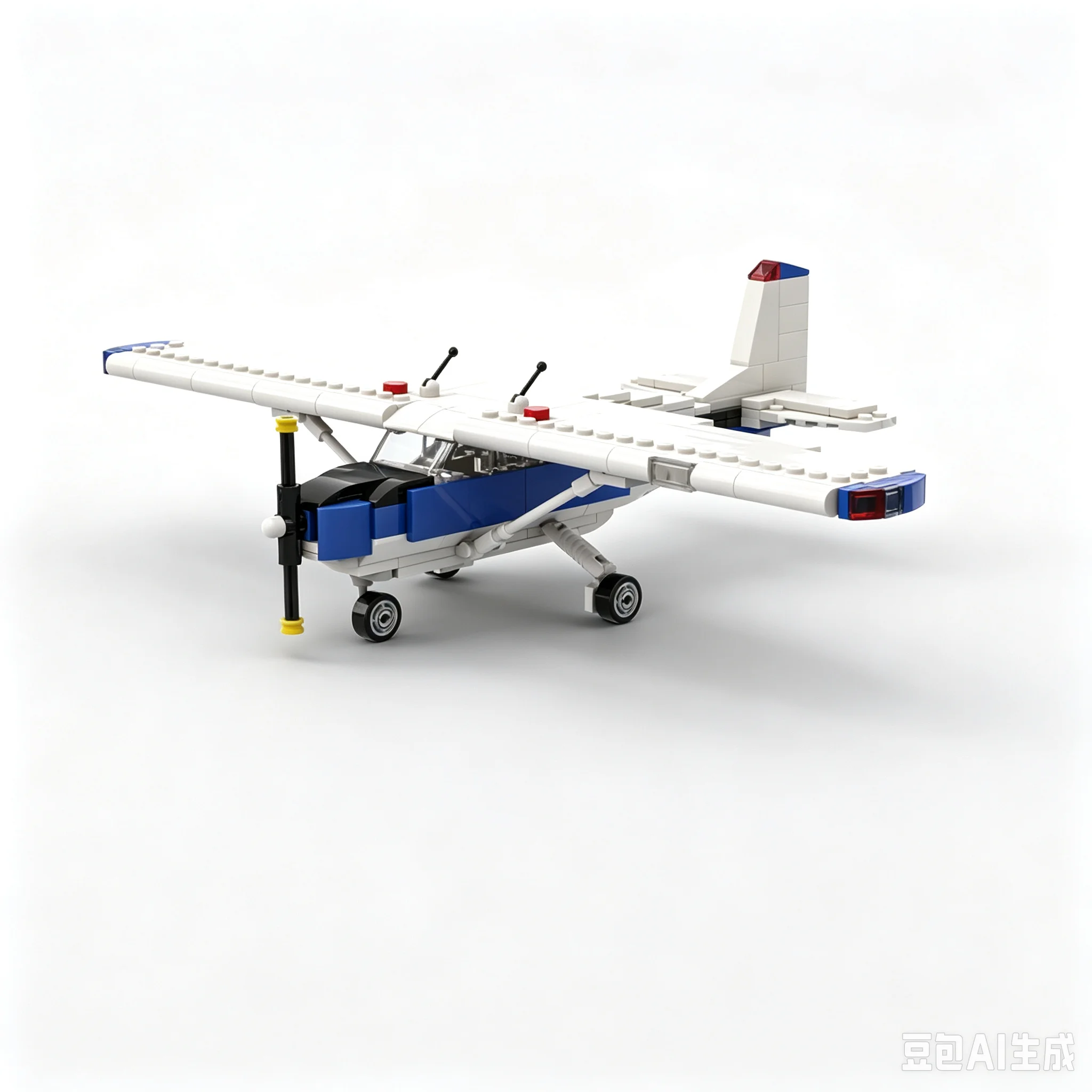 Creative Bricks Airplane Cessna 172 Model Building Sets Private Jet Toys Birthday Gifts