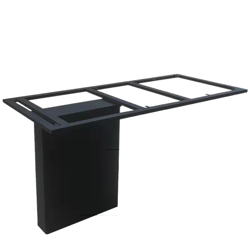 

Solid wrought iron stainless steel island table frame rock slab table legs bar legs table feet bracket