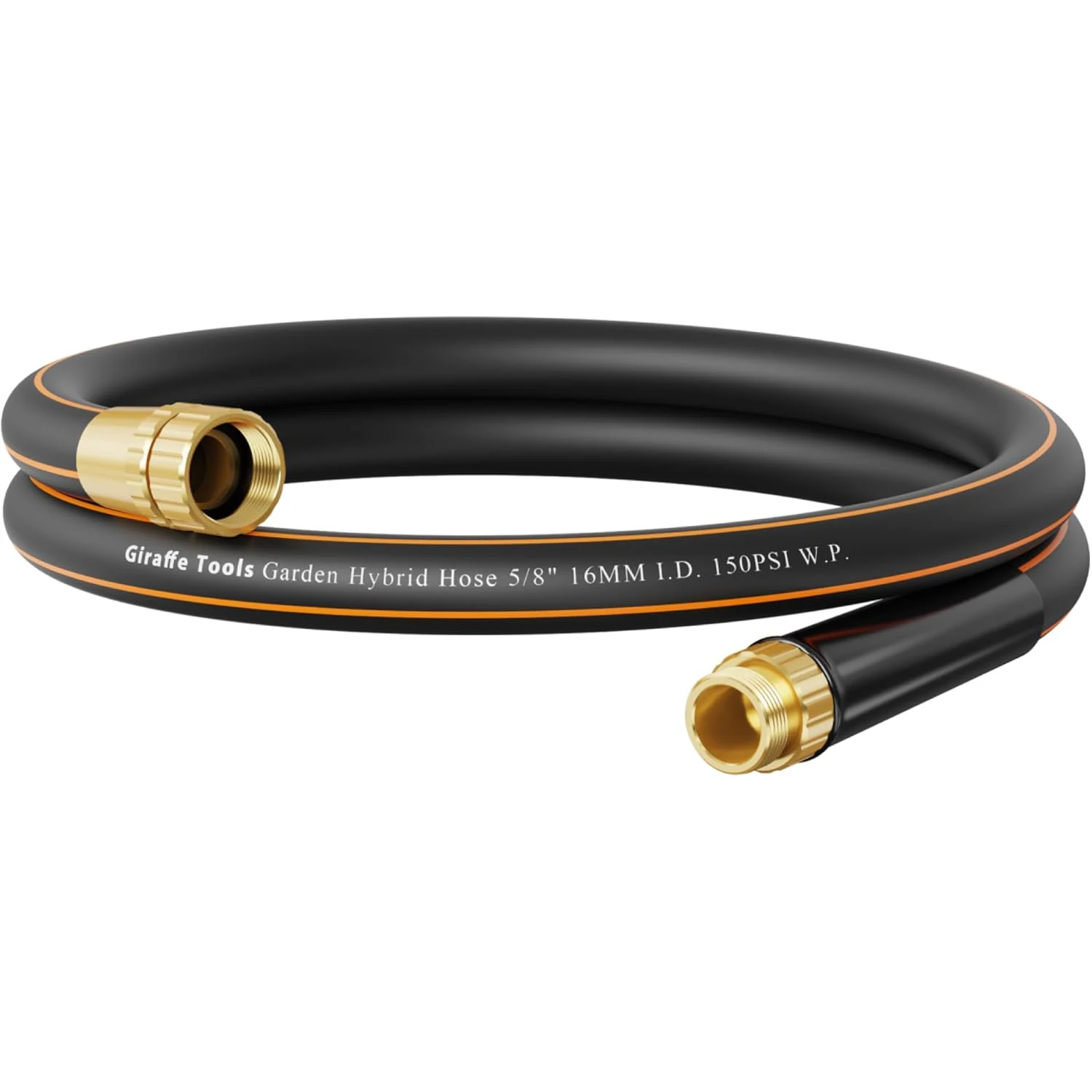 Giraffe Tools Garden Hose 2-100ft x 5/8'', Short Water Hose Heavy Duty, Lightweight, Flexible Hybrid Hose, Male to Female Fittings