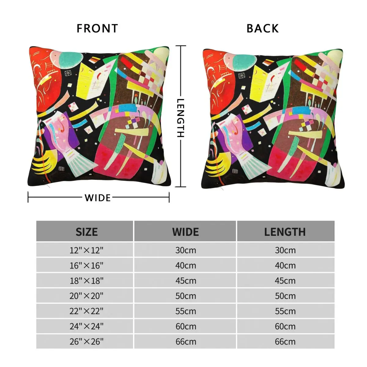 Composition X Wassily Kandinsky Square Pillowcase Polyester Linen Velvet Creative Zip Decorative Pillow Case Home Cushion Cover